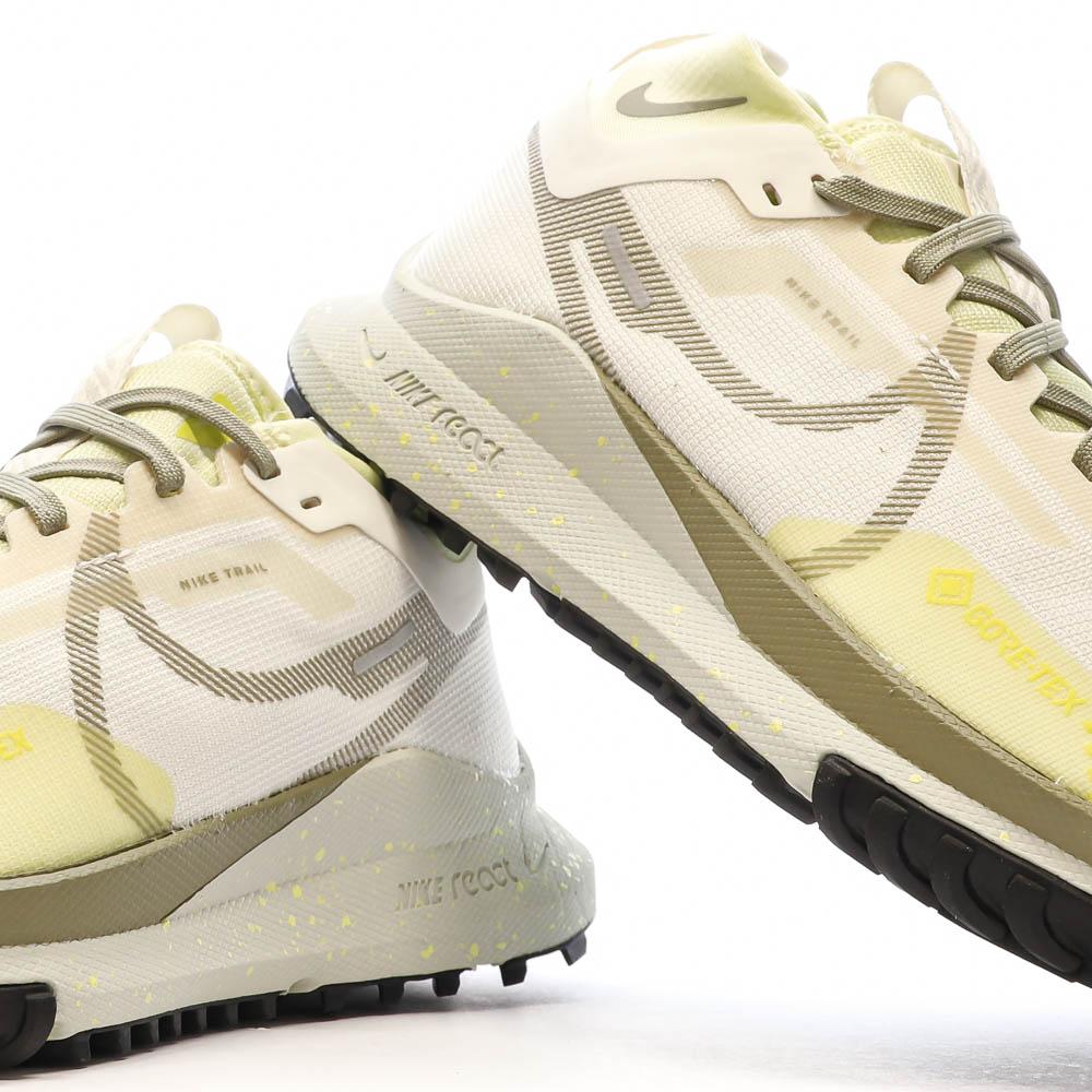 Nike Chaussures de trail Blanche/Jaune Femme Nike React Pegasus