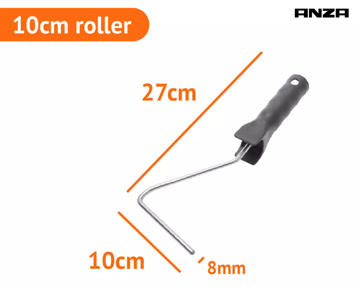 Anza PRO Verfbeugel extra lange steel - 10cm