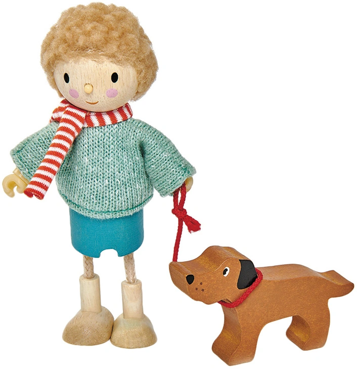 Puppenhaus-Figur MR GOODWOOD MIT HUND
