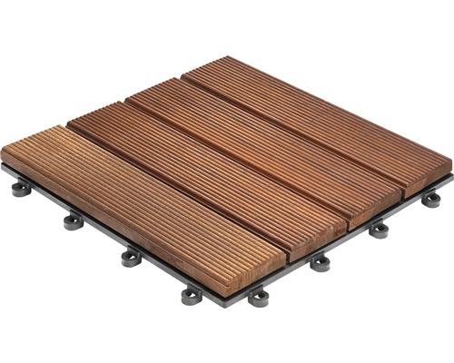Houten tegel thermisch essen 30 x 30 cm bruin