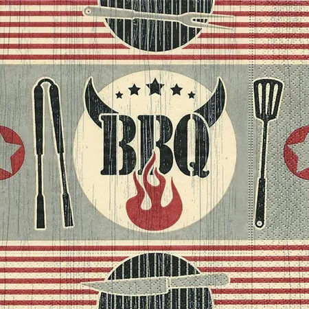 Paper & Design Serviette 25x25cm 20 Stück Five Star BBQ