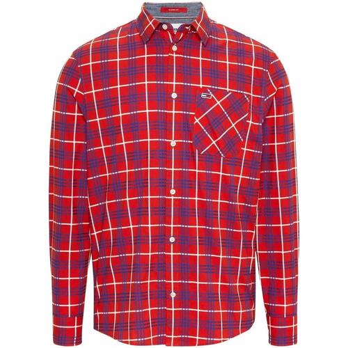 Tommy Jeans - TJM CLSC SMALL CHECK SHIRT Rojo