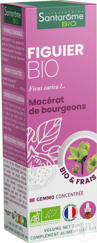 Santarome Bio Figuier Complément Alimentaire Bio À Base De Bourgeons Flacon 30ml (U52)