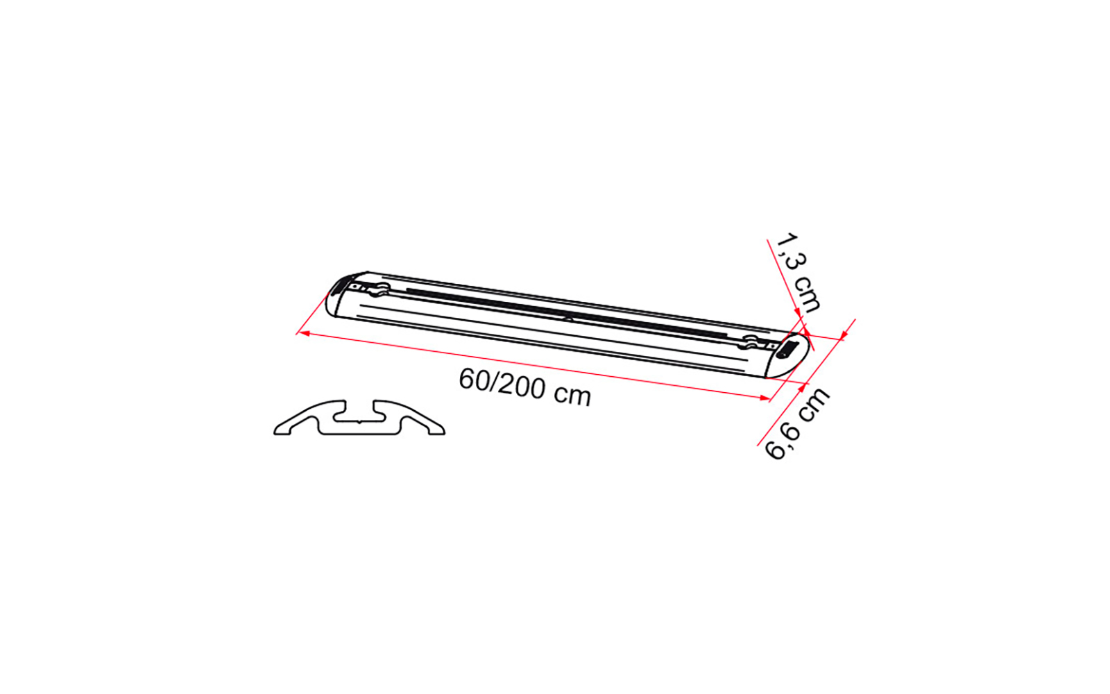 Fiamma Garage Bars Premium 200 Multifunktionsleisten 200 cm