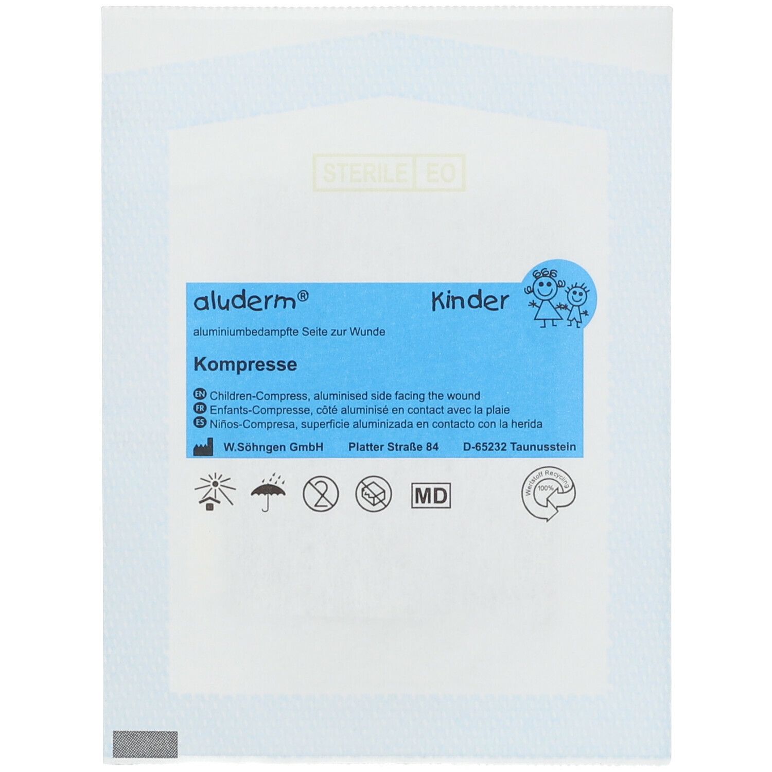 aluderm® Kinder Kompresse 8 x 6 cm