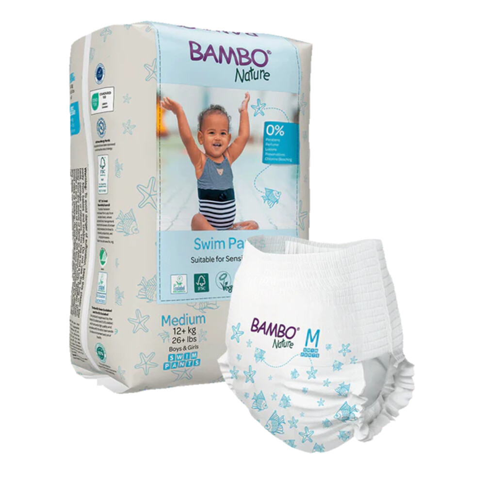Bambo Nature Zwemluierbroekjes Medium 12+ kg12 stuks