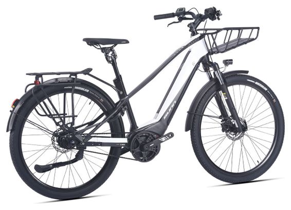 VTC Électrique Sunn Urb Rely Mixte Shimano Nexus 7V Courroie 27.7'' Blanc Noir