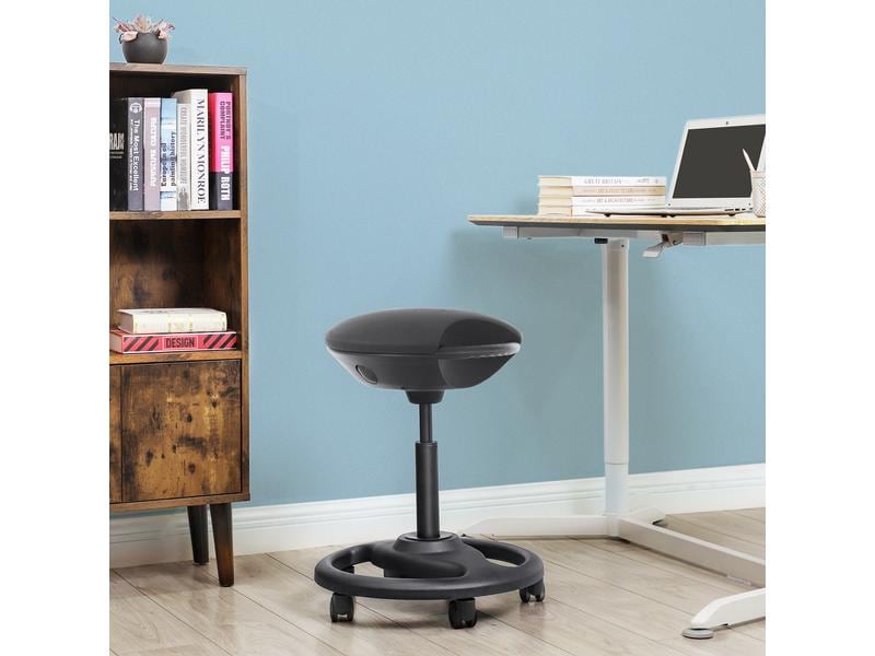 Songmics Steh- & Sitz Hocker höhenverstellbar, mit Fusskreu Stylisher Arbeitshocker