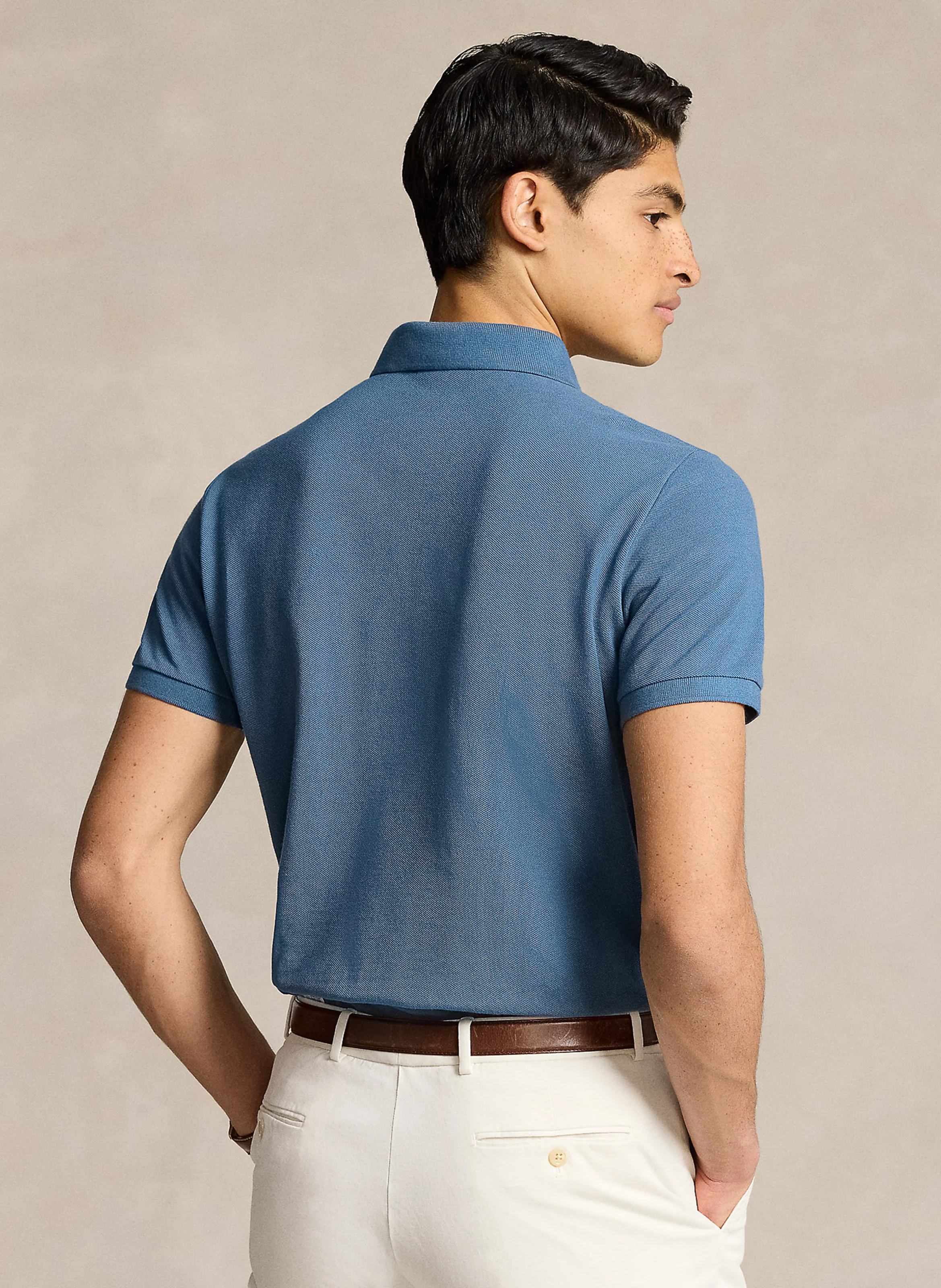 Polo slim-fit en coton | Bleu