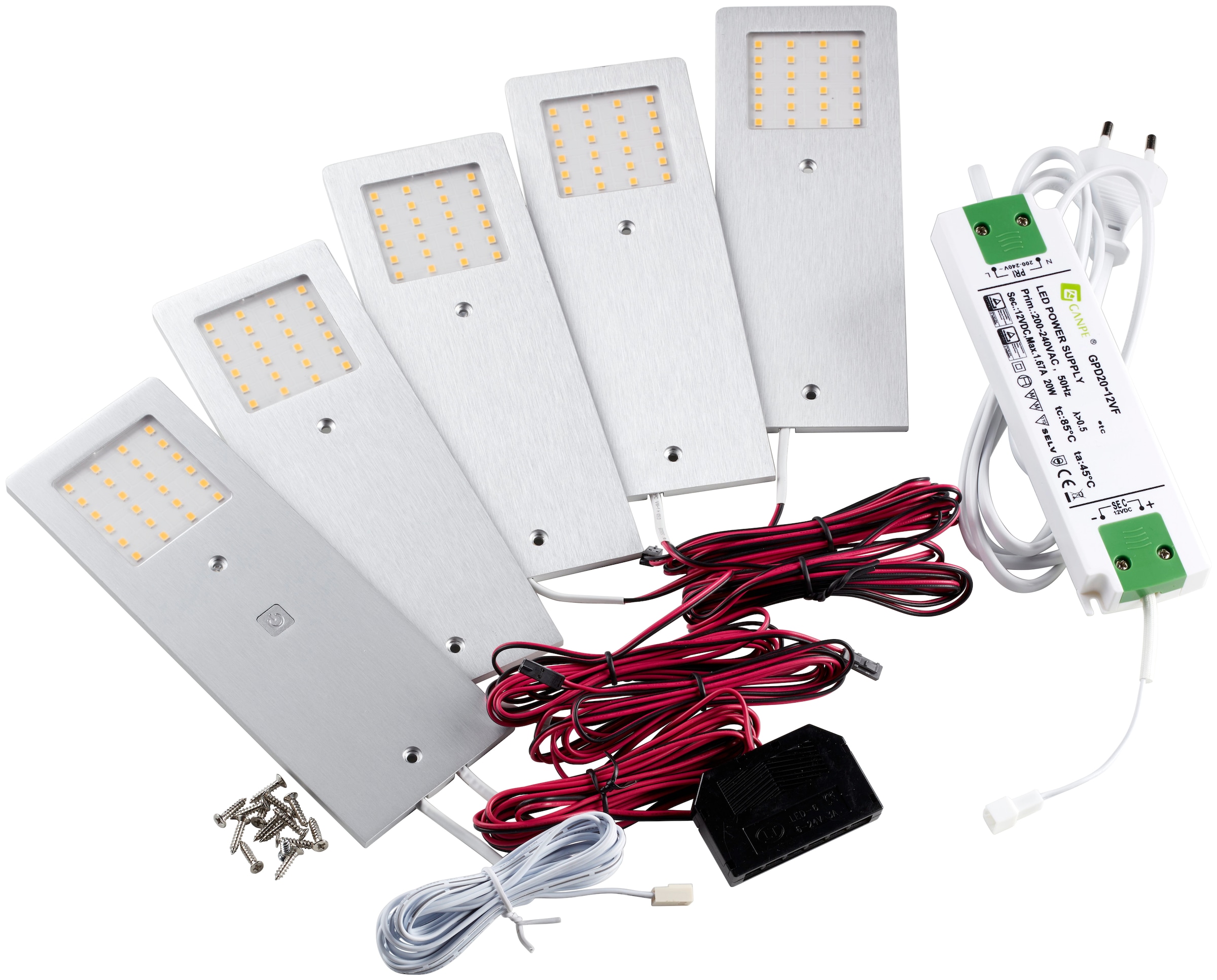 Loevschall LED Unterbauleuchte »Stella Alu ON/OFF« LED-Modul 5 Stk.
