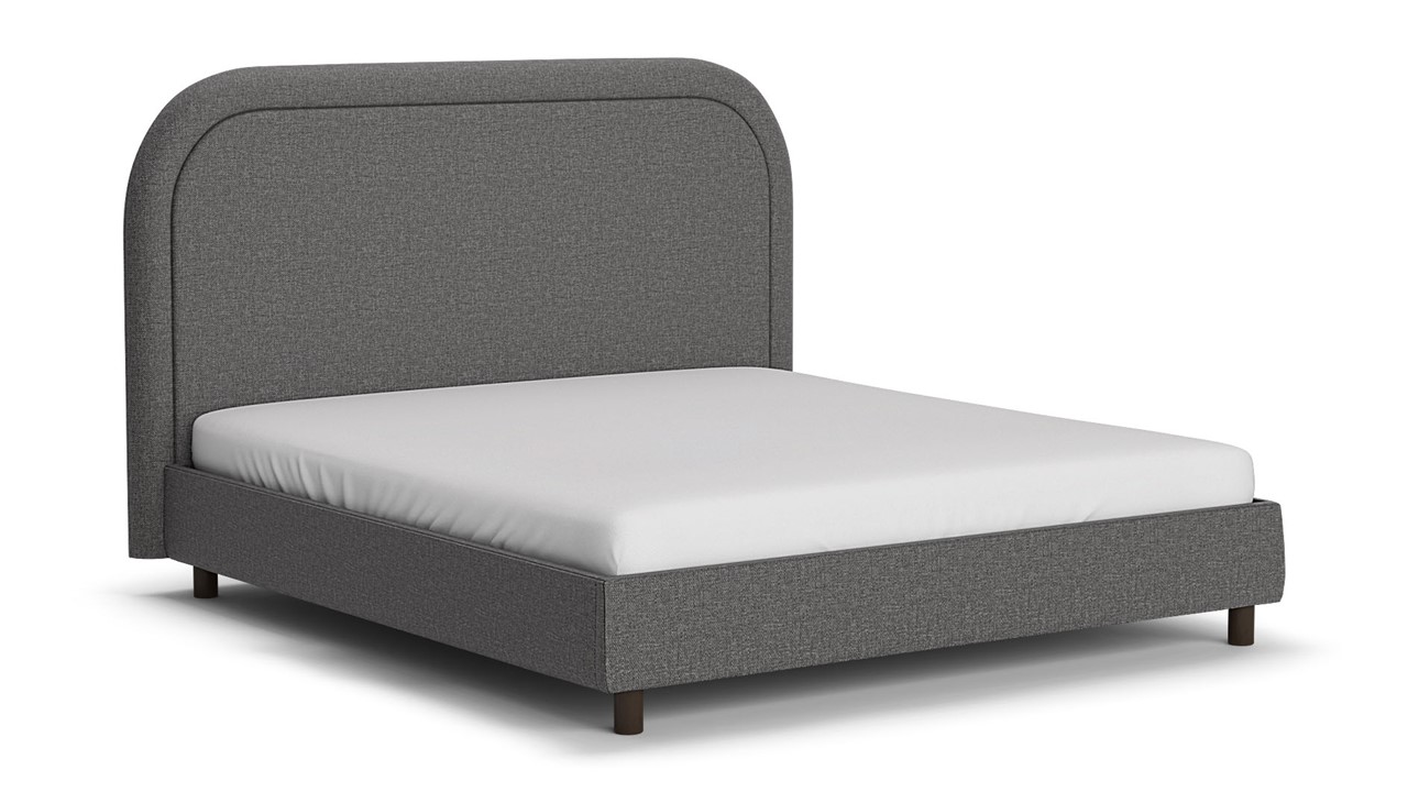 Bed Amber - Linen touch dark grey