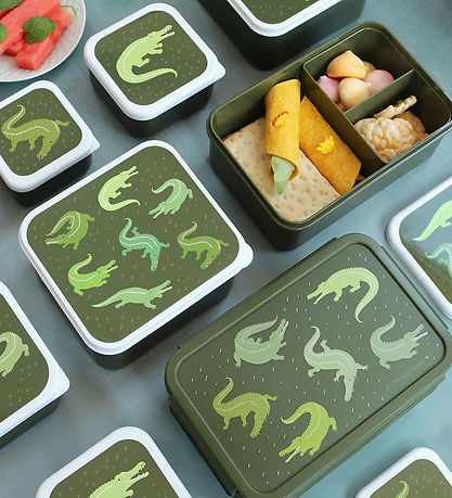A Little Lovely Company Brotdose - Bento - Krokodile