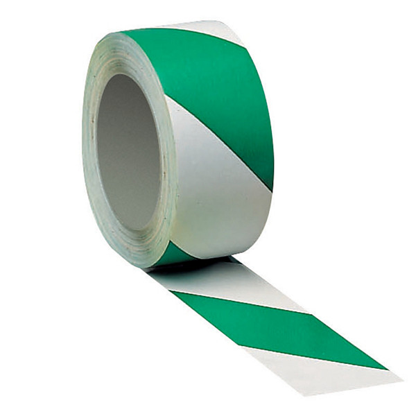 3 rouleaux de bande adhésive de marquage des sols bicolore vert/ blanc
