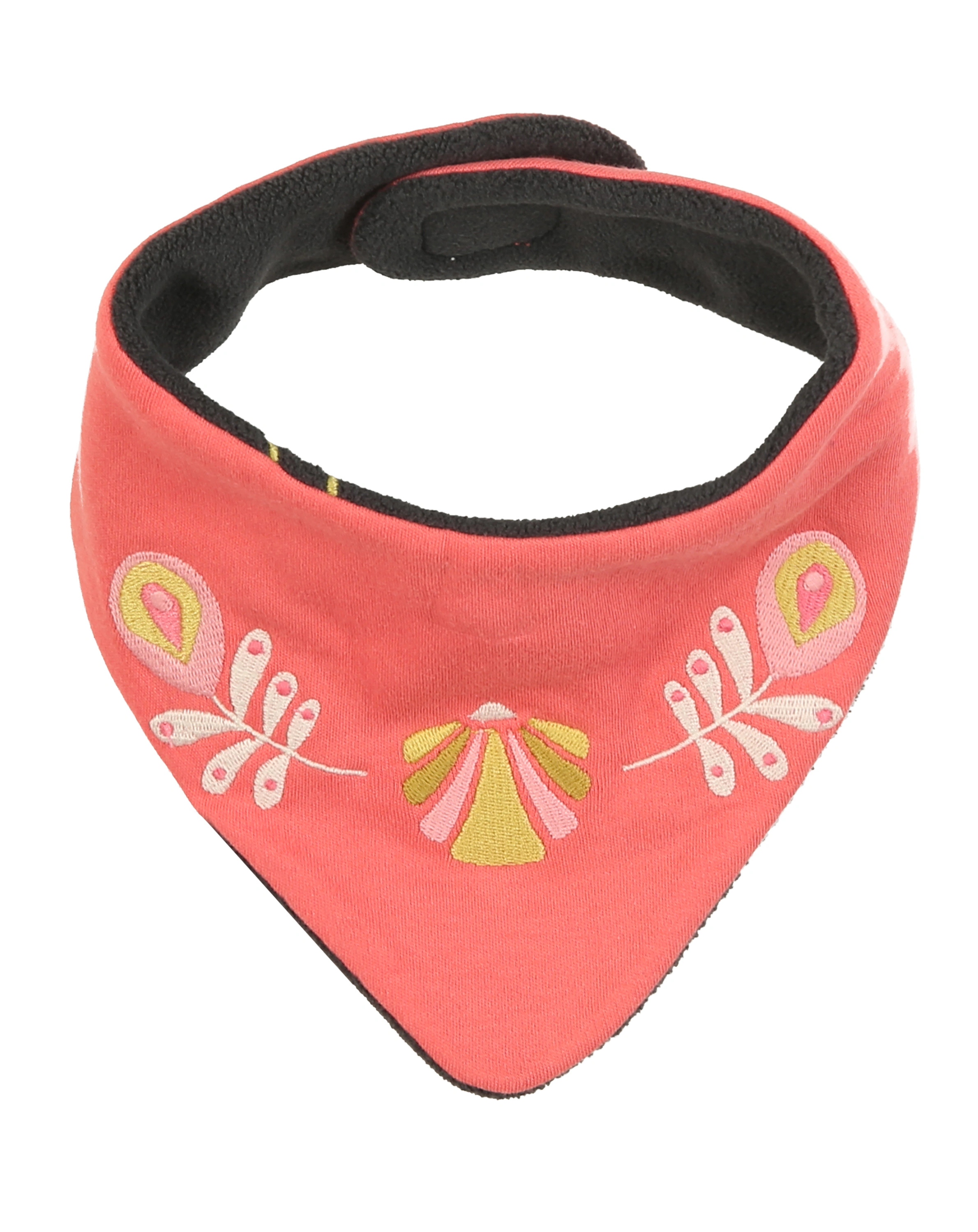 Wende-Dreieckstuch BLUME in anthrazit/pink
