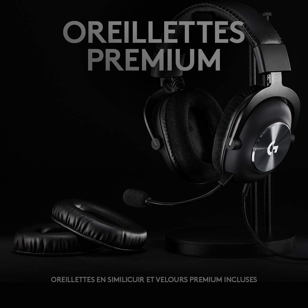 Logitech G PRO X Casque filaire gamer Over-Ear avec Micro BLUE VO!CE, DTS Headphone:X 2.0, Transducteurs PRO-G 50mm, Son Surround 7.1 pour Gaming Esport, PC/PS/Xbox/Nintendo Switch – Noir