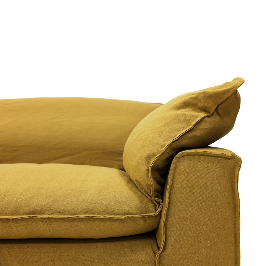 2,5-zitsbank Nomad linnen burnt ochre