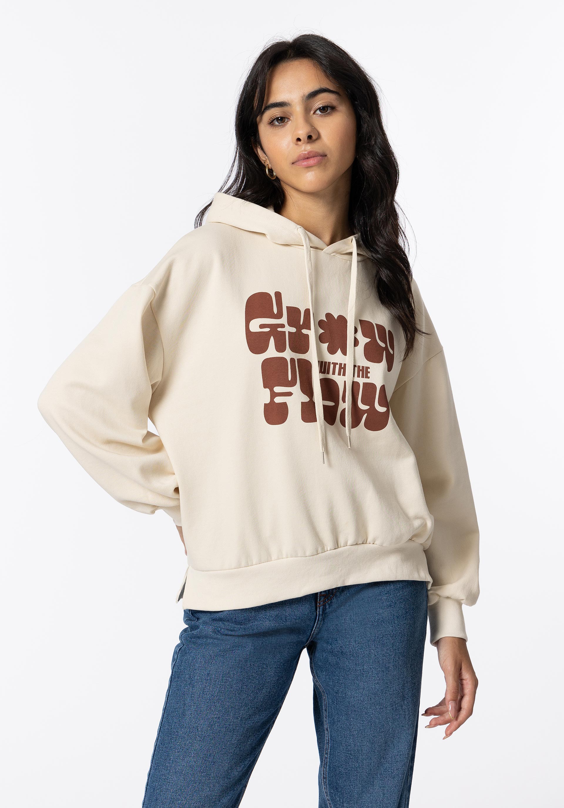 Hoodie com Estampado Frontal