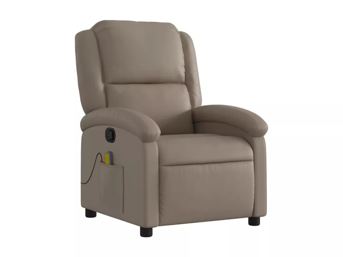 Fauteuil massant inclinable Cappuccino Similicuir