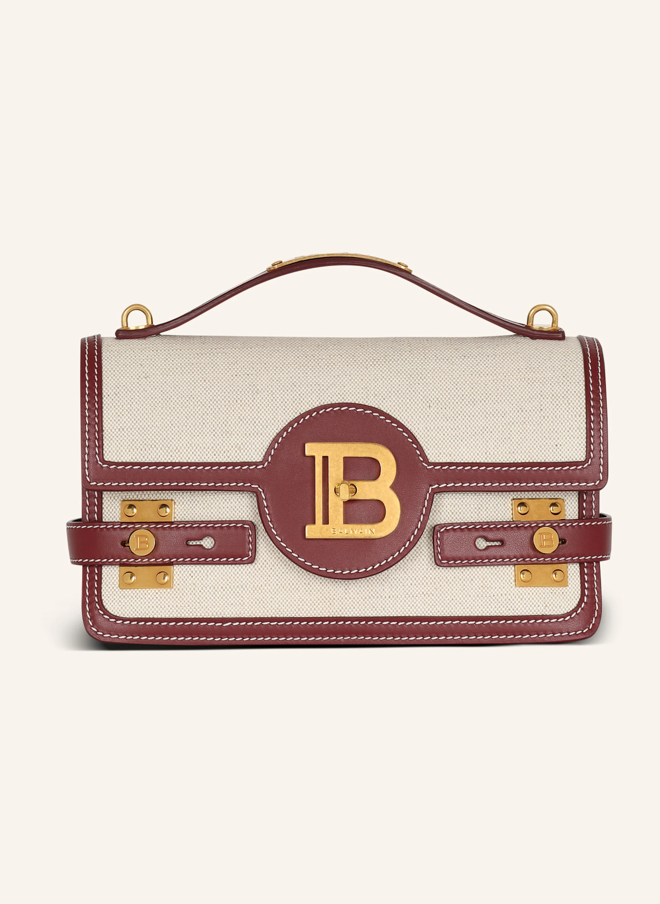BALMAIN Tasche B-Buzz 24 aus Canvas und Leder