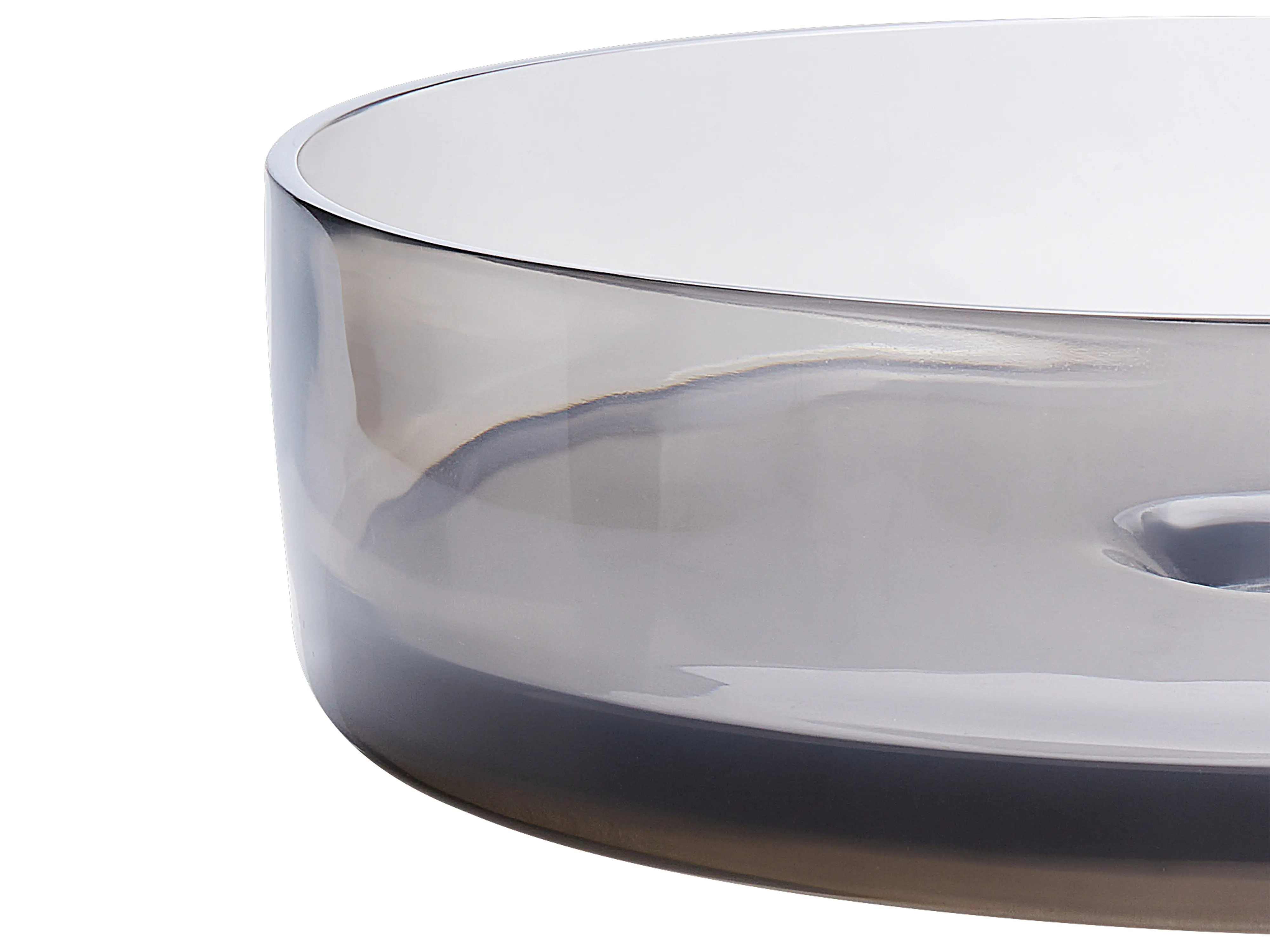 Wastafel voor aanrechtblad TOLOSA ⌀ 36 cm Solid surface Zwart