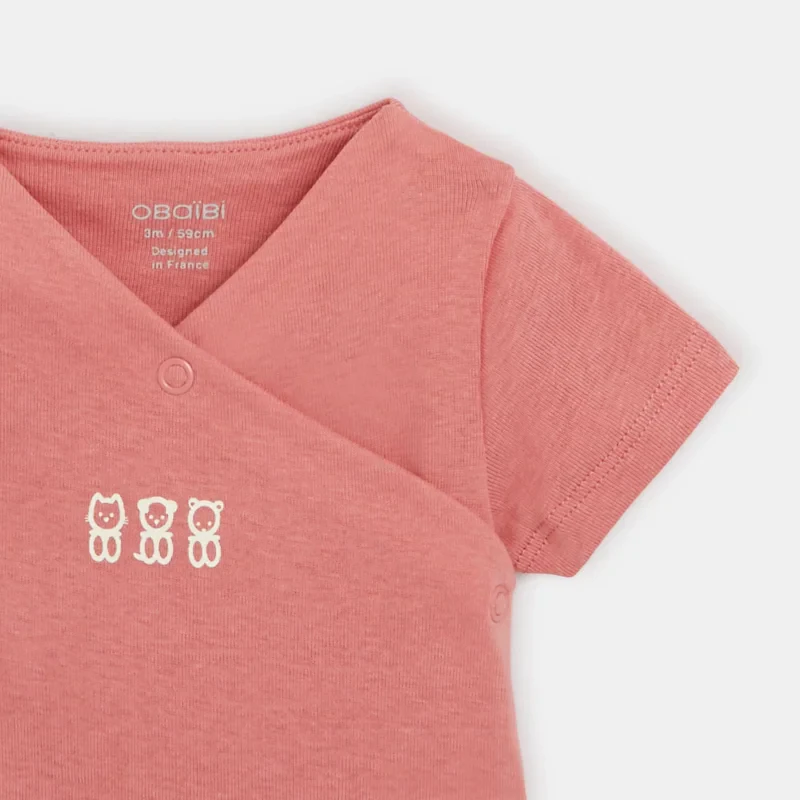 Body croisé (lot de 5) rose naissance Rose