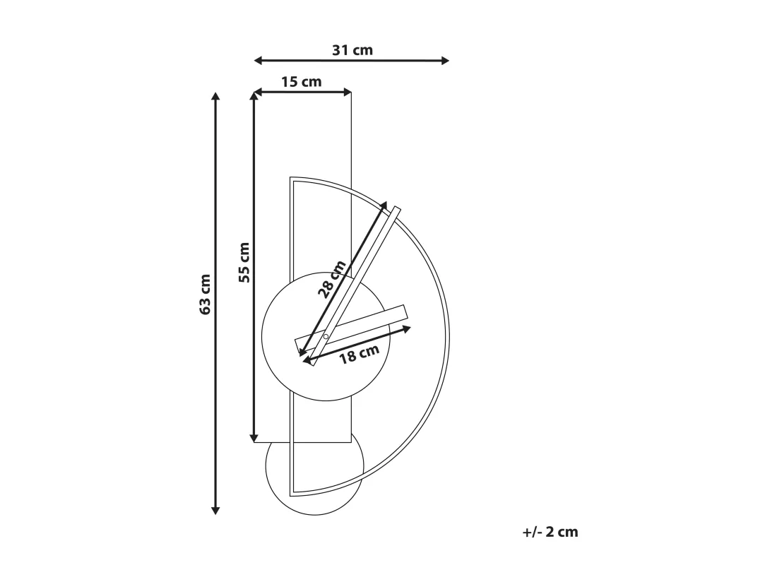 Horloge murale CEVINS 31 cm Métal Gris clair