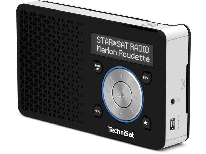 Technisat DigitRadio 1 Schwarz Portables DAB /UKW-Radio mit integriertem Akku