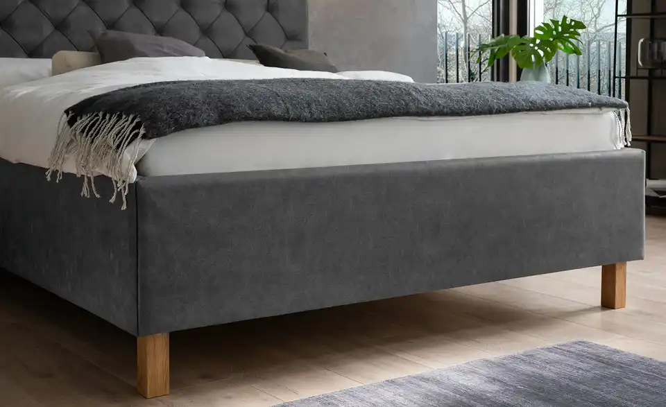 Polsterbettgestell San Remo Anthrazit 160 cm