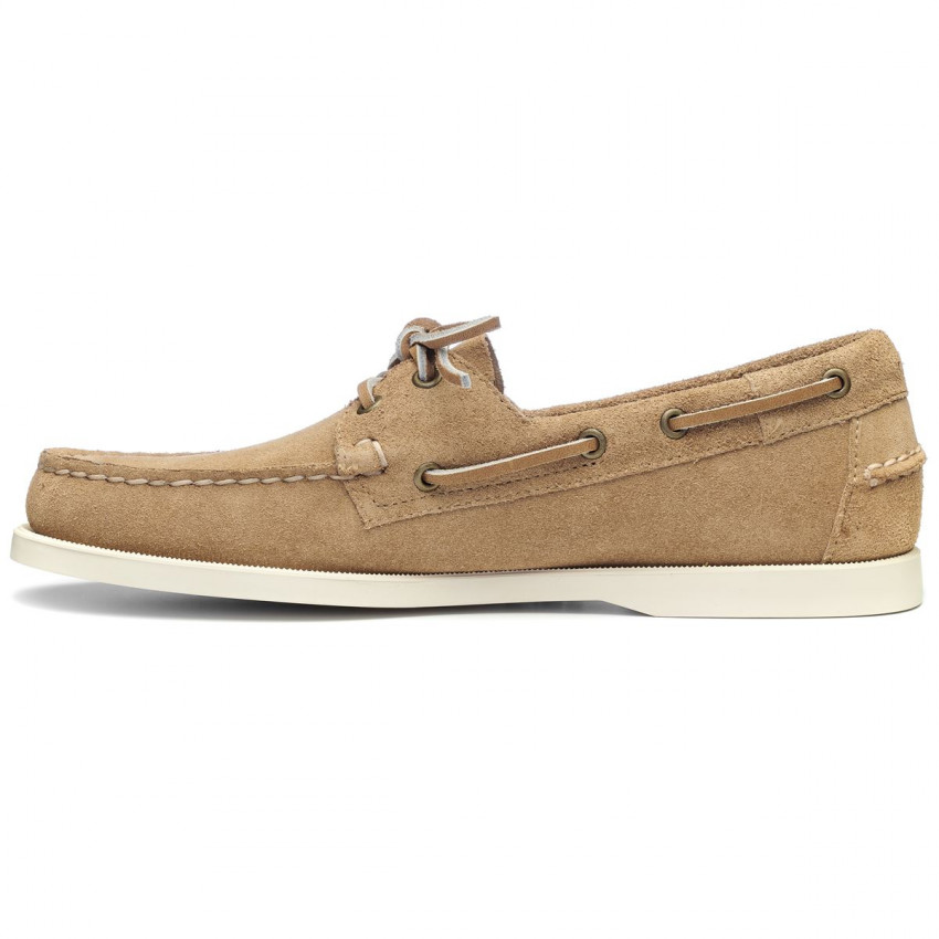 DOCKSIDES PORTLAND FLESH OUT Beige Camel-Chaussures bateau pour homme en suede Portland