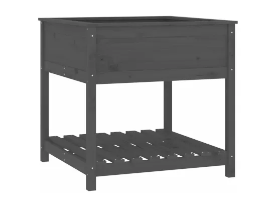 Jardinière bac lit surélevé bois marron 82.5 x 82.5 x 81 cm 02_0038410