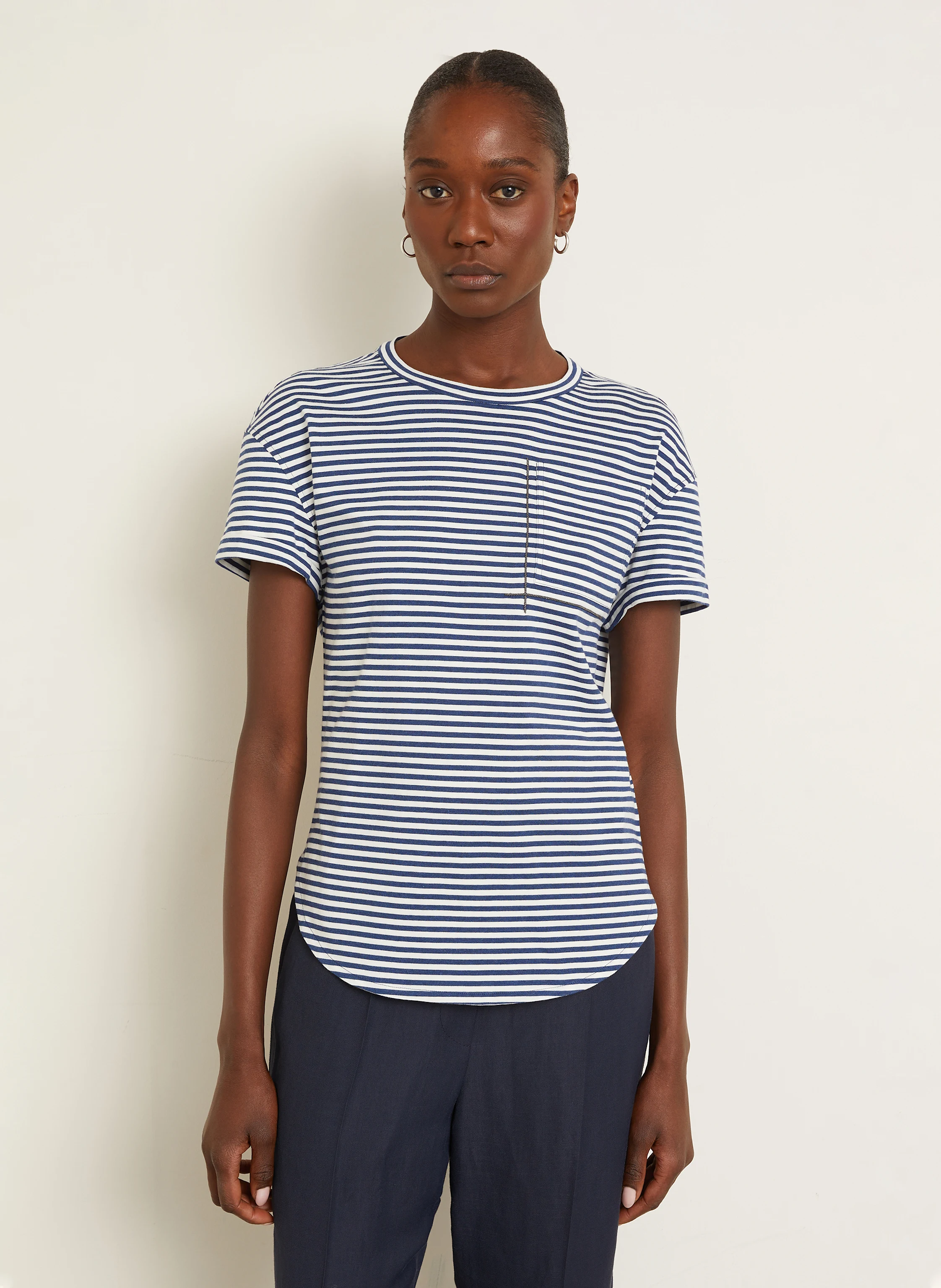 BRUNELLO CUCINELLI T-Shirt mit Schmucksteinen