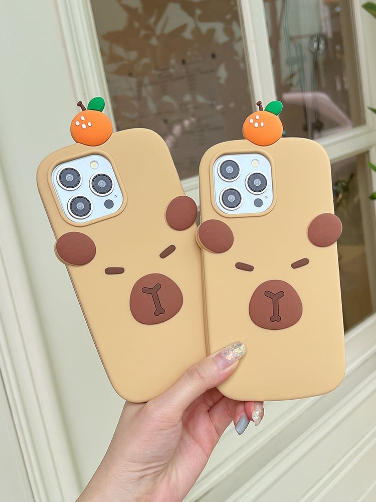 Edgin - Capybara telefoonhoesje - iPhone 16 Pro Max / 16 Pro / 16 / iPhone 15 Pro Max / 15 Pro / 15 Plus / 15 / 14 Pro Max / 14 Pro / 14 Plus / 14 / 13 Pro Max / 13 Pro / 13 / 13 mini / 12 Pro Max / 12 Pro / 12 / 12 mini / 11 Pro Max / 11 Pro / 11
