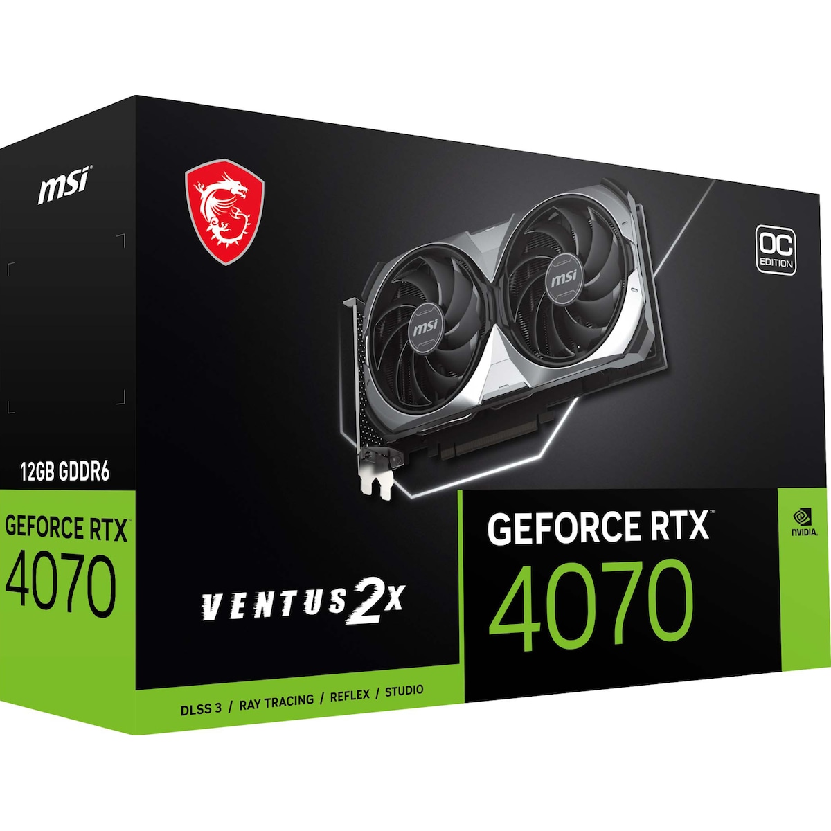 MSI GeForce RTX 4070 VENTUS 2X E 12G OC gaming-grafikkort