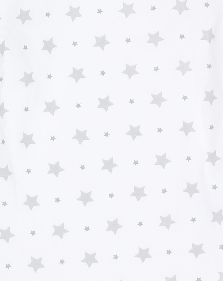 Jersey-Unterziehsack BabyNest® STARS in weiß/hellgrau