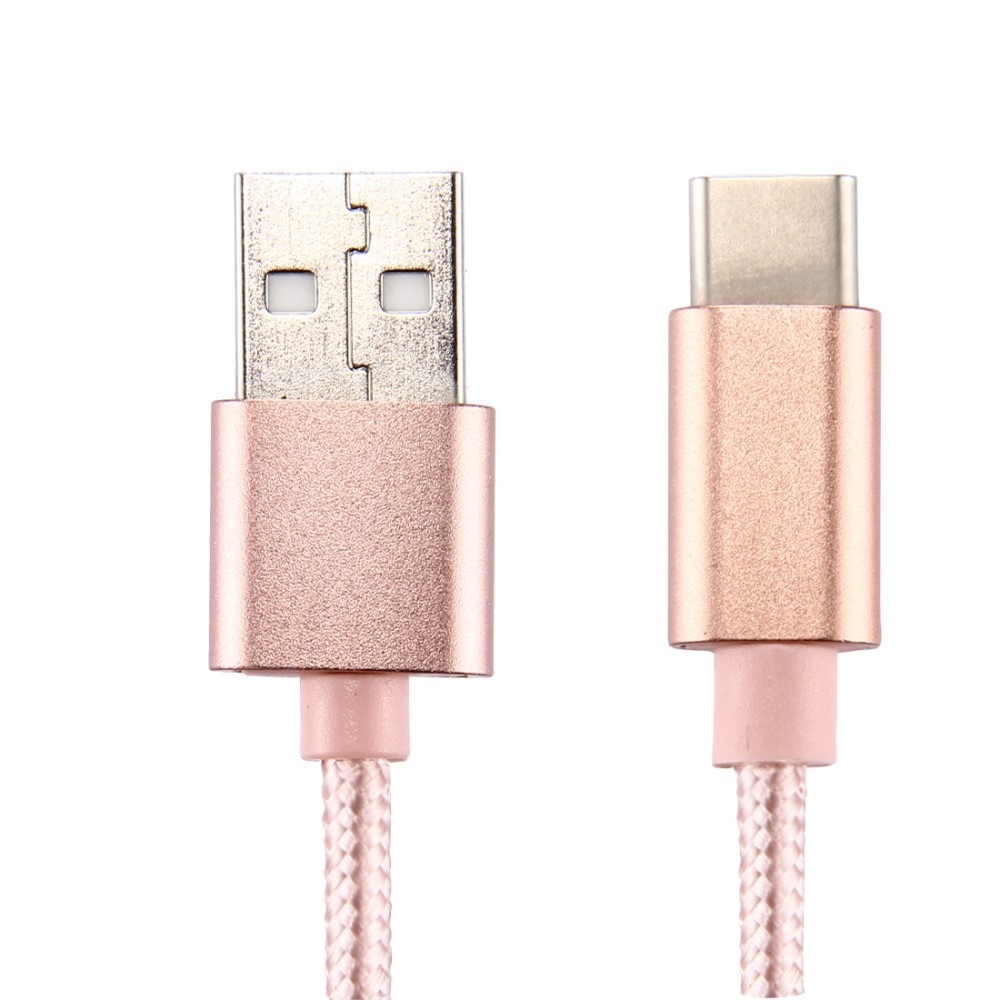 (3m) USB A auf USB C Nylon Ladekabel Datenkabel - Rosa
