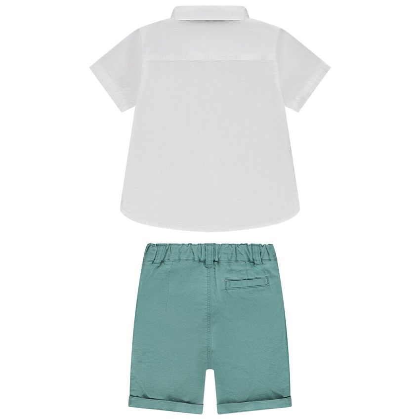 Ensemble 2 pièces avec nœud papillon pour bébé garçon - Kaki
