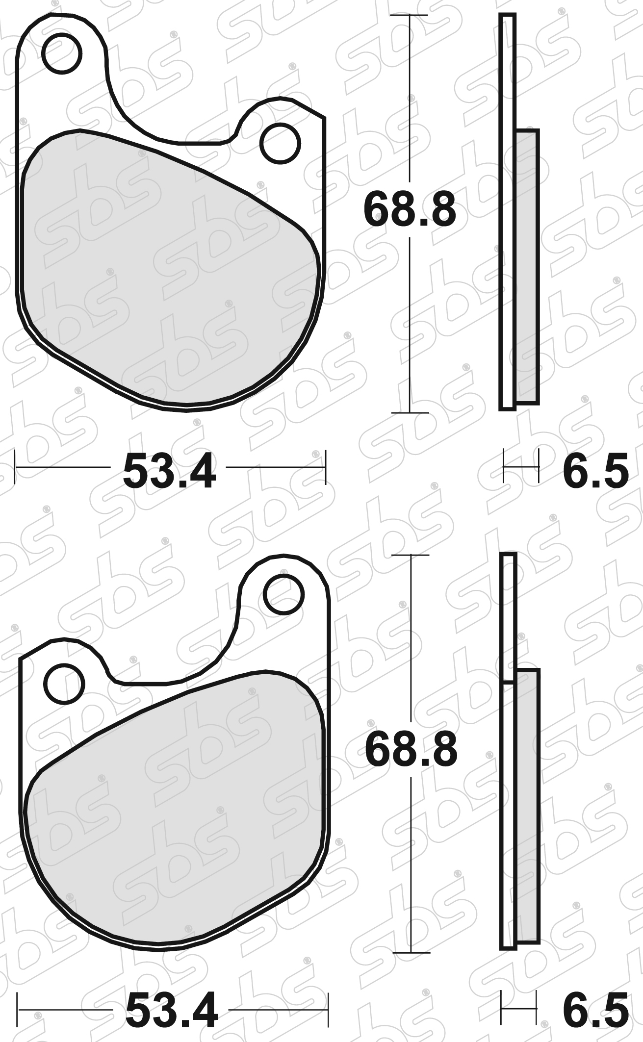 SBS - Plaquettes de frein 537 HF