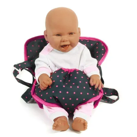 Bayer Chic Puppen-Tragegurt, Dots Navy-Pink