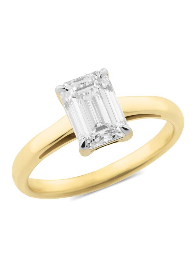 Brillant-Ring, 2.0 ct., Emerald-Cut, LG, Gold 585