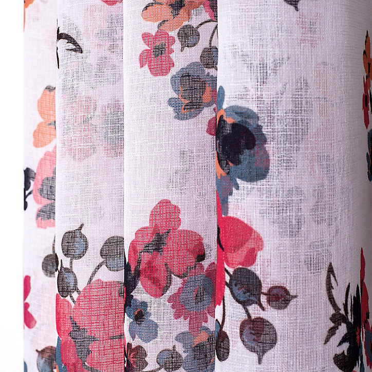 Voilage tamisant à œillet Maia Rocle l.140 x l.240 cm rose