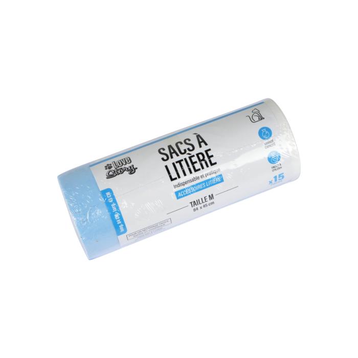 ROULEAU DE 15 SACS A LITIERE TAILLE M