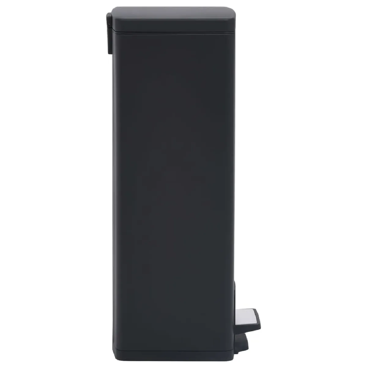 vidaXL Poubelle à pédale - 30L - Noir