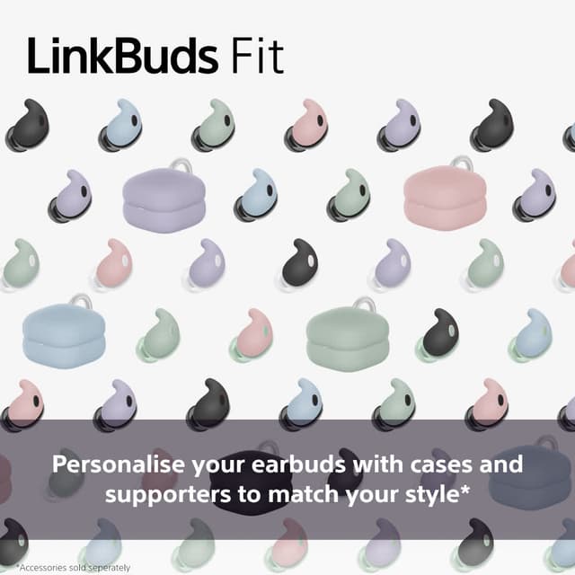 Sony LinkBuds Fit true wireless in-ear høretelefoner (sort)