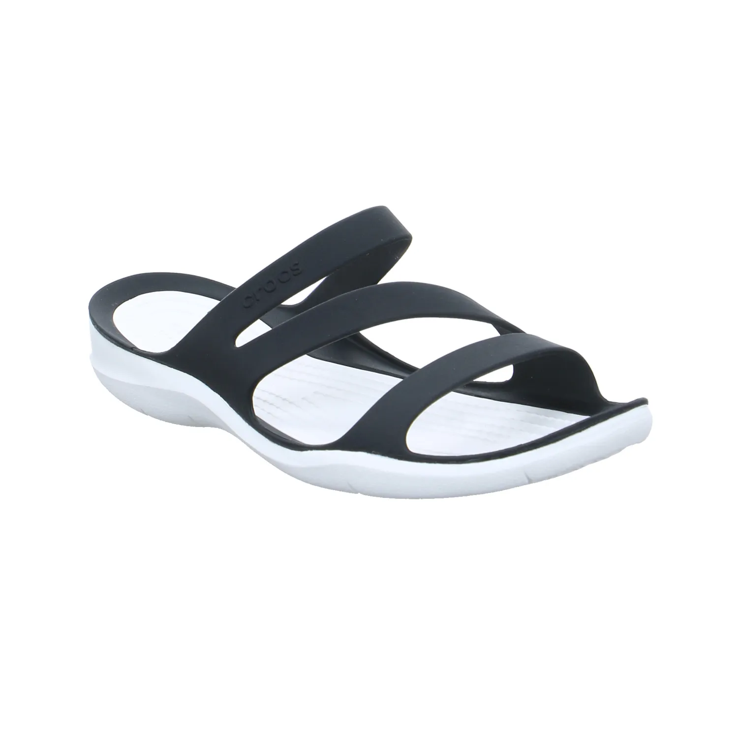 CROCS Badeschuhe unisex Schwarz Leder