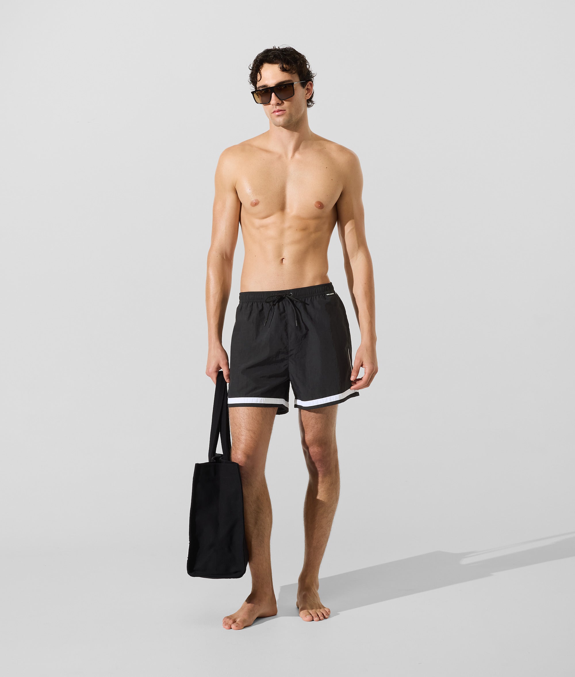 Boardshorts met contrasterende broekspijpen