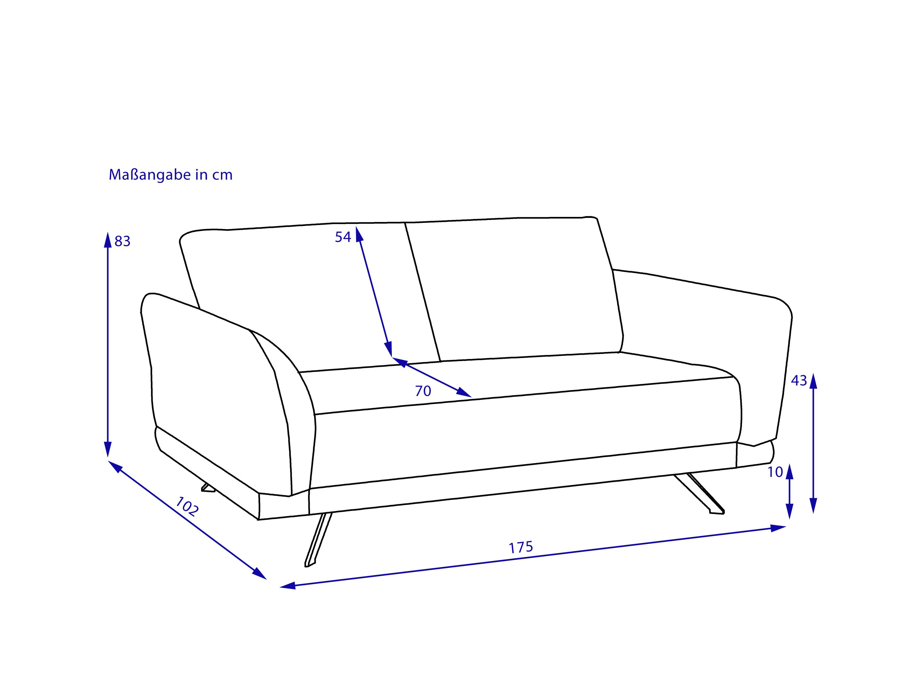 Sofa 2,5 Sitzer MAXINE 16494 lind