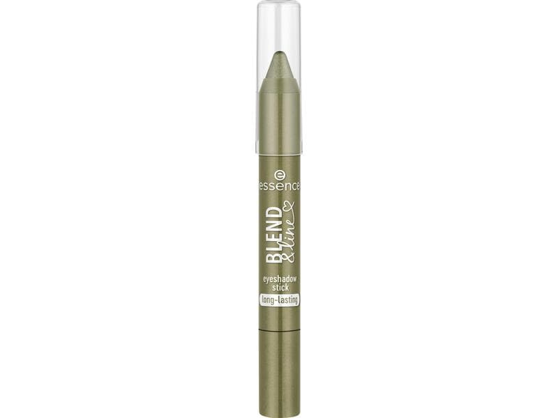 essence Blend and Line eyeshadow stick 03 Feeling Leafy Lidschatten- und Eyeliner-Stift für einzigartige Eye-Looks mit metallischem Finish