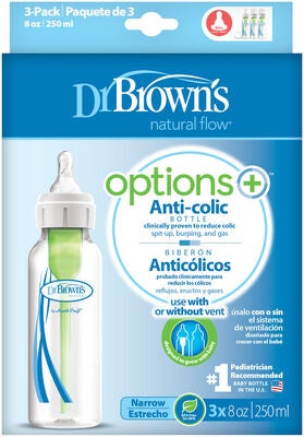 Dr. Brown's Option+ Smal Hals Tåteflaske 250 ml 3-pack