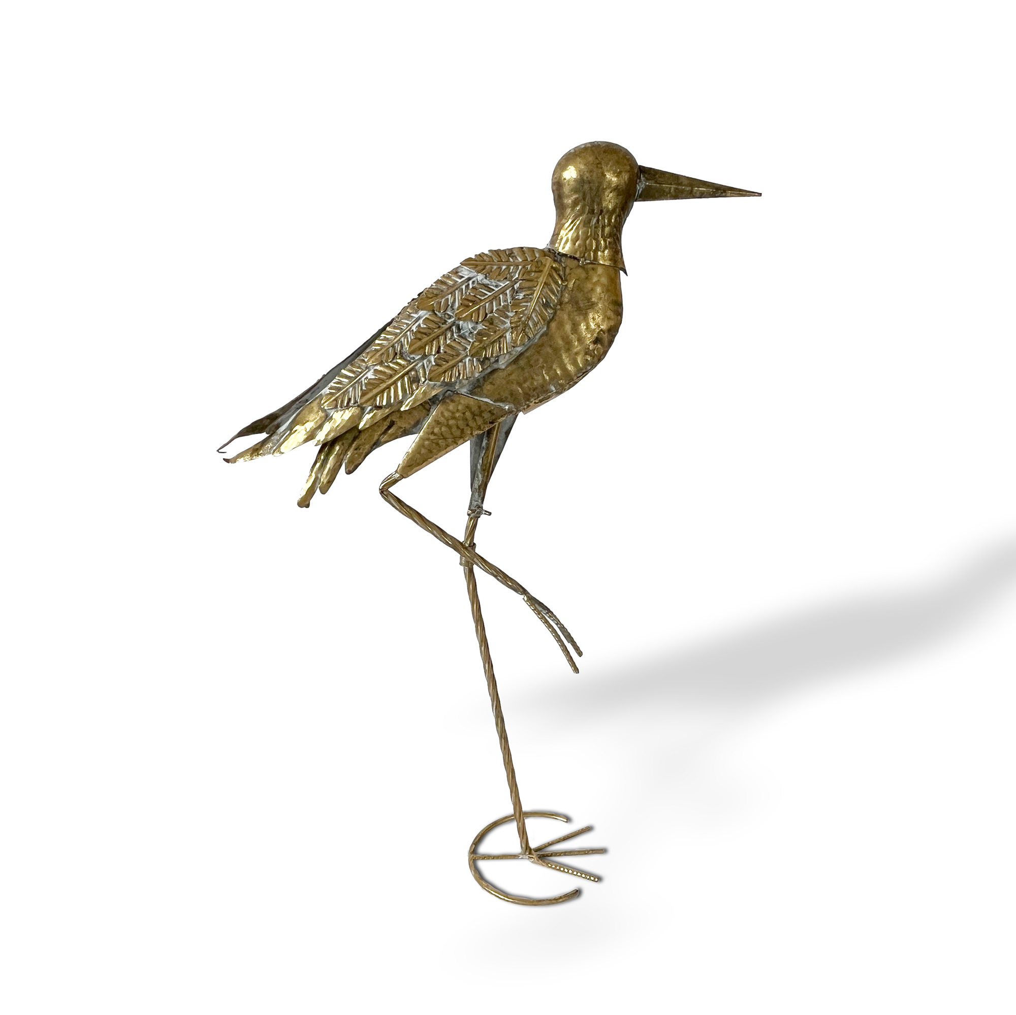 Metallfigur 'Storch', antik gold, H 58 cm, B 55 cm, L 45,5 cm von fischer's lagerhaus