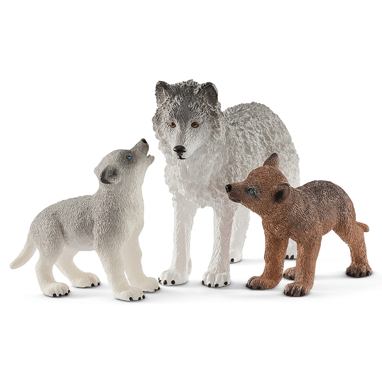 Schleich Maman loup avec louveteaux multicolore